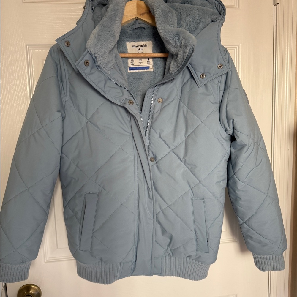 Abercrombie Kids Light Blue Puffer Jacket